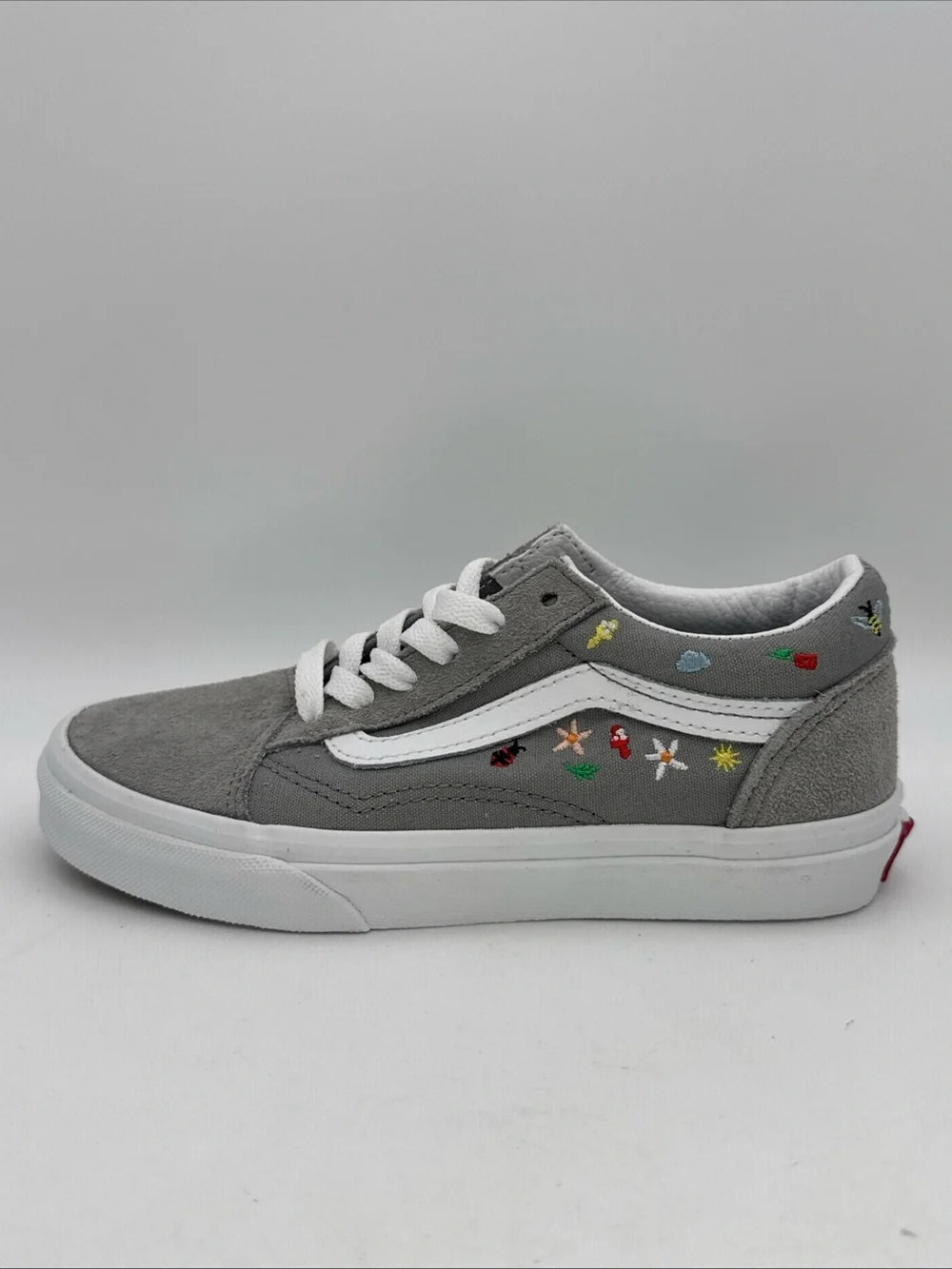 VANS Old Skool Unisex Kids US 2.5 Low Top Sneaker Gray Garden Party Drizzle